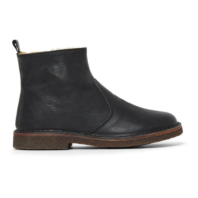 Fur-Lined Boots | Negro