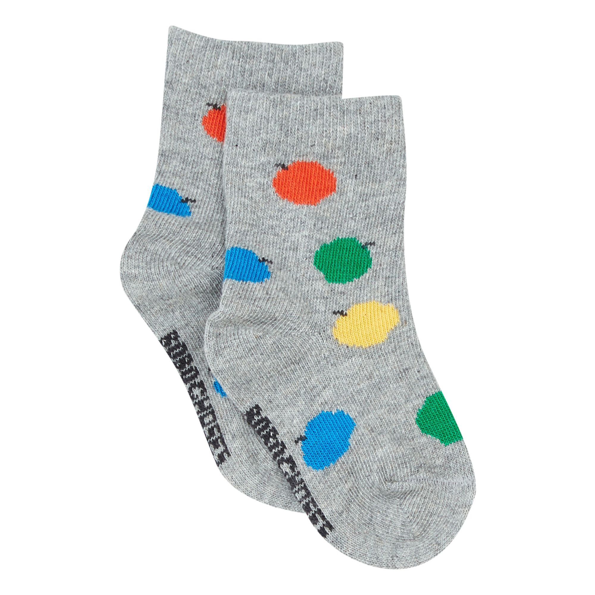 Allover Apple Socks- Bobo Choses x Smallable Exclusive  | Grau- Produktbild Nr. 0