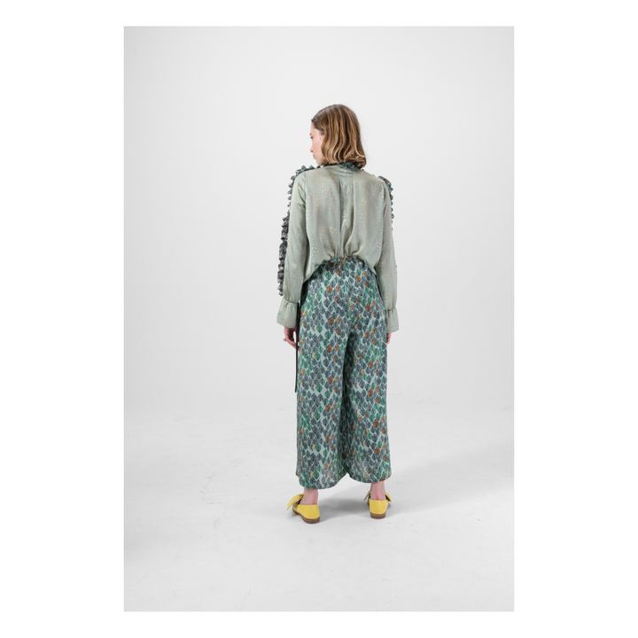 Gil Leaf Print Jumpsuit | Verde Pálido- Imagen del producto n°3