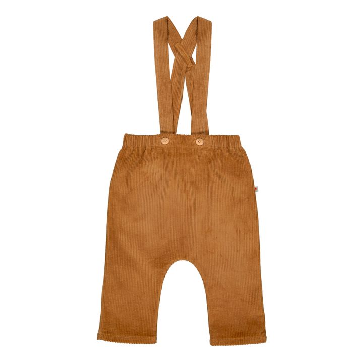 Gabriel Velvet Harem Pants with Suspenders | Camel- Imagen del producto n°0
