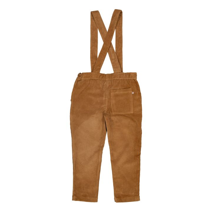Gabriel Velvet Harem Pants with Suspenders | Camel- Product image n°5