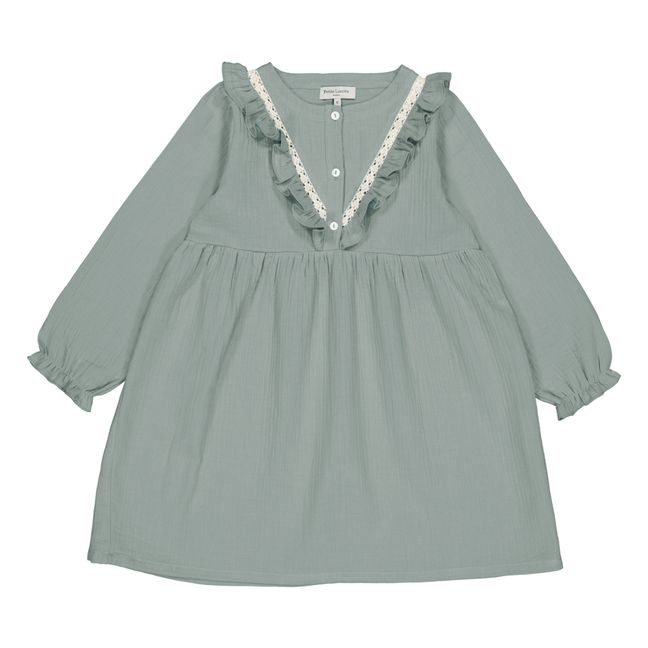Altair Organic Cotton Muslin Dress | Graublau