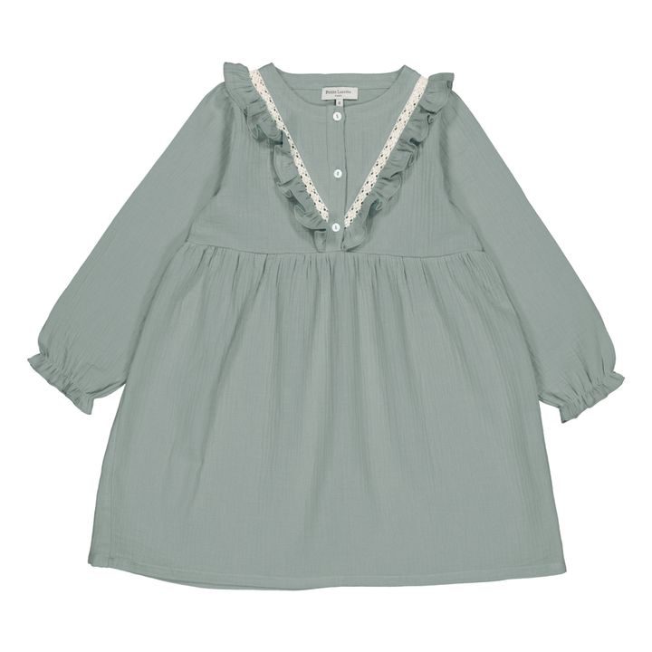 Altair Organic Cotton Muslin Dress | Graublau- Produktbild Nr. 0