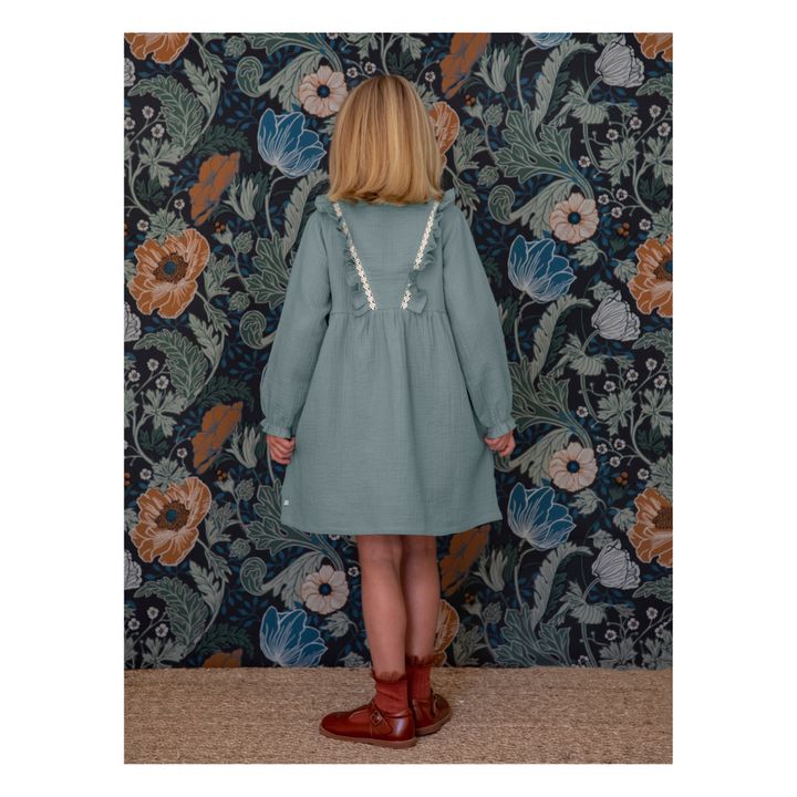 Altair Organic Cotton Muslin Dress | Graublau- Produktbild Nr. 4