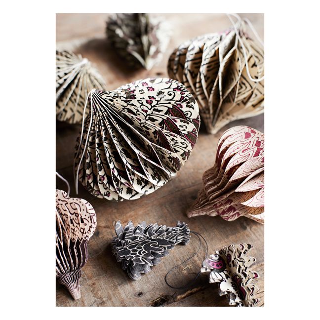 Boules de Noël en papier recyclé - Set de 2