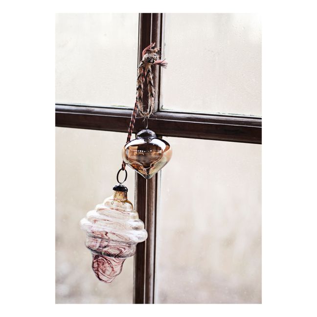 Glass Christmas Baubles - Set of 2 | Brown
