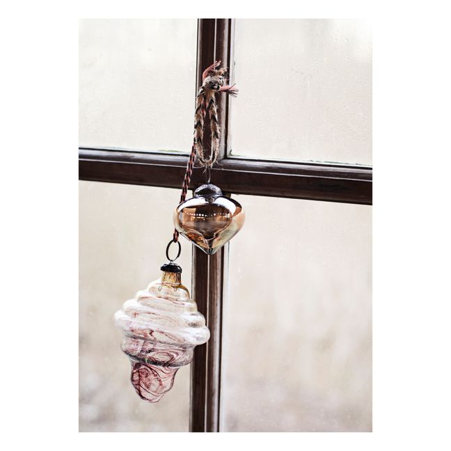 Boules de Noël en verre - Set de 2 | Brun