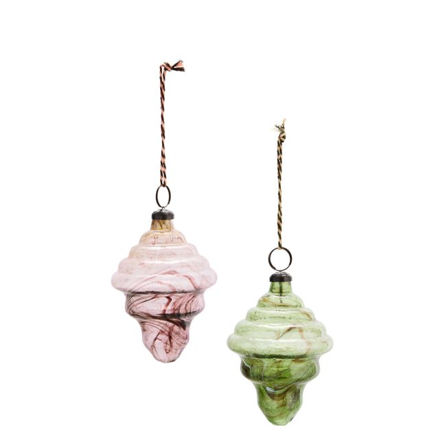 Boules de Noël en verre - Set de 2