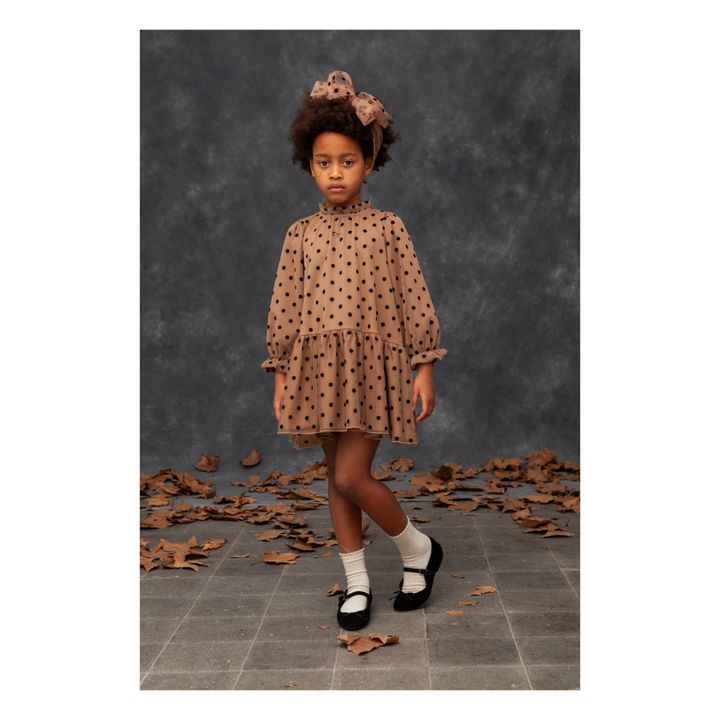 Polka Dot Dress  | Beige- Product image n°1
