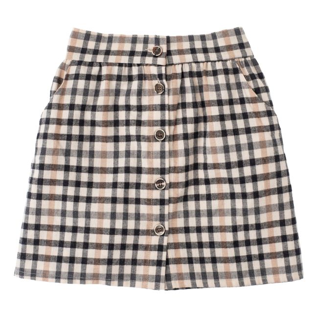 Checked Mini Skirt | Nero