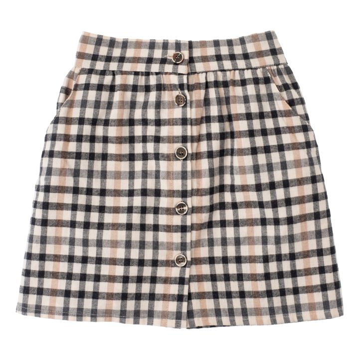 Checked Mini Skirt | Black- Product image n°0