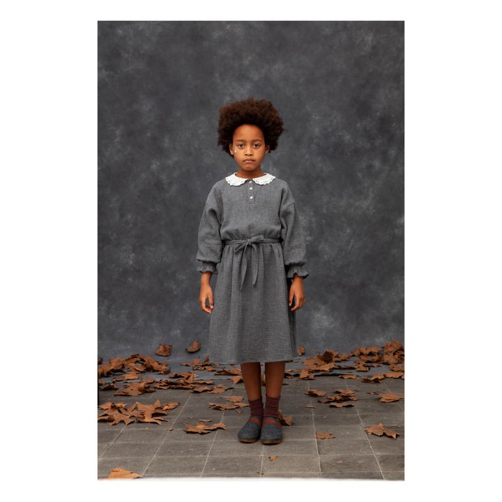 Lace Collar Dress | Anthrazit- Produktbild Nr. 1