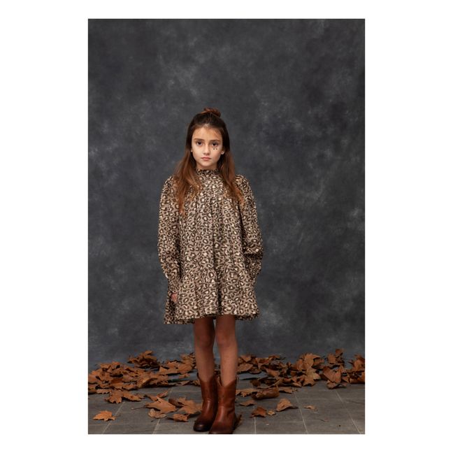 Leopard Print Dress | Marrón