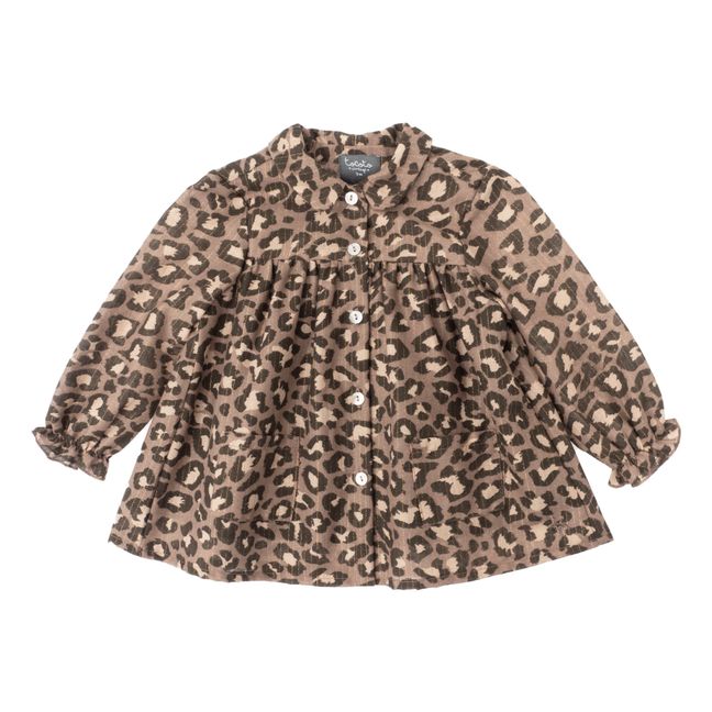 Robe léopard Marrone