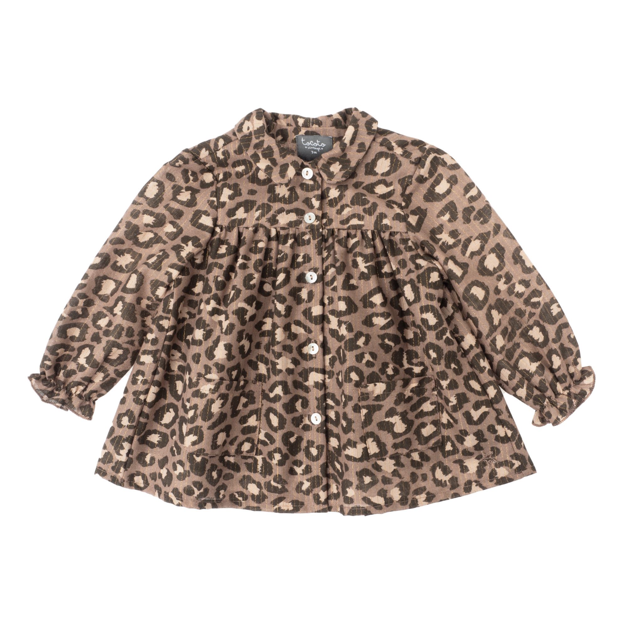 Leopard Print Dress | Brown- Product image n°0