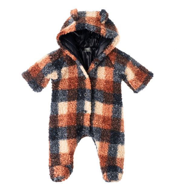 Checked Baby Snowsuit | Rot
