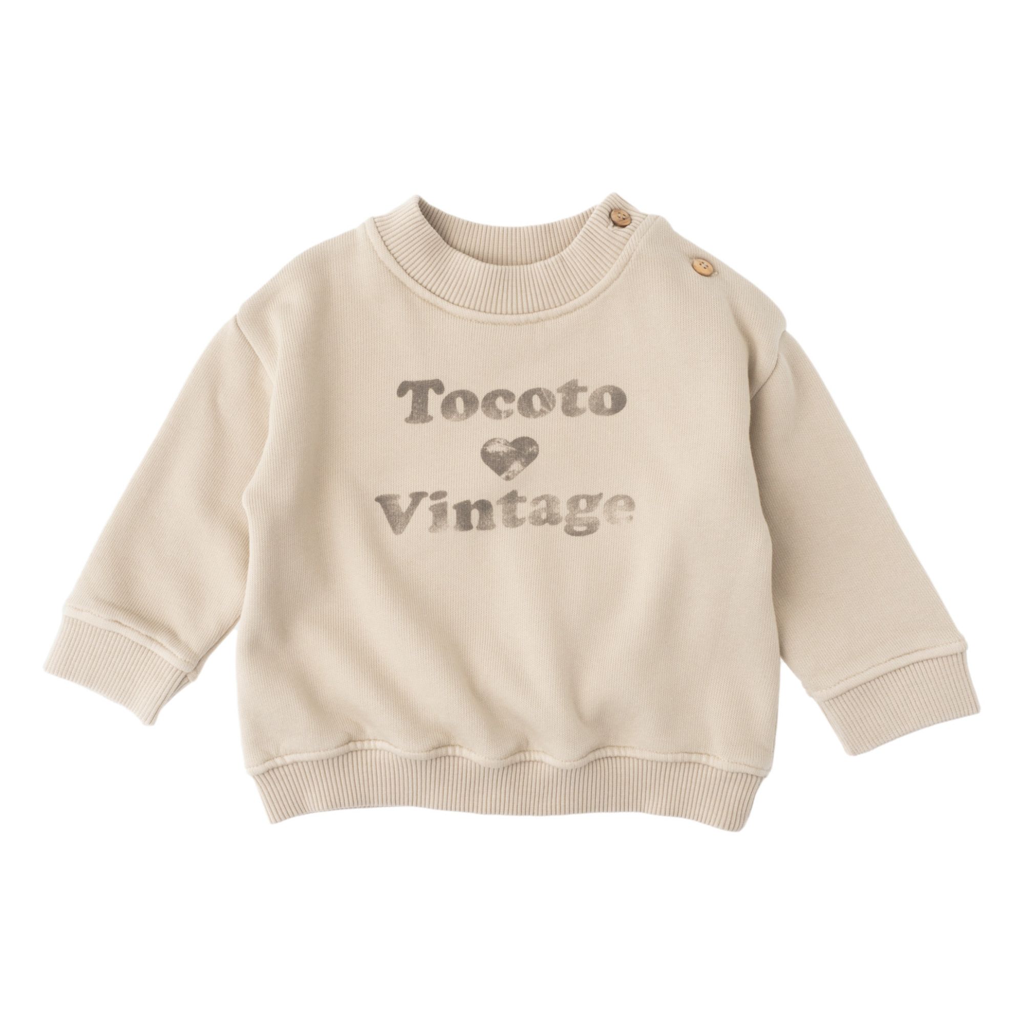 Tocoto Vintage - Vintage Tocoto Printed Sweatshirt - Ecru