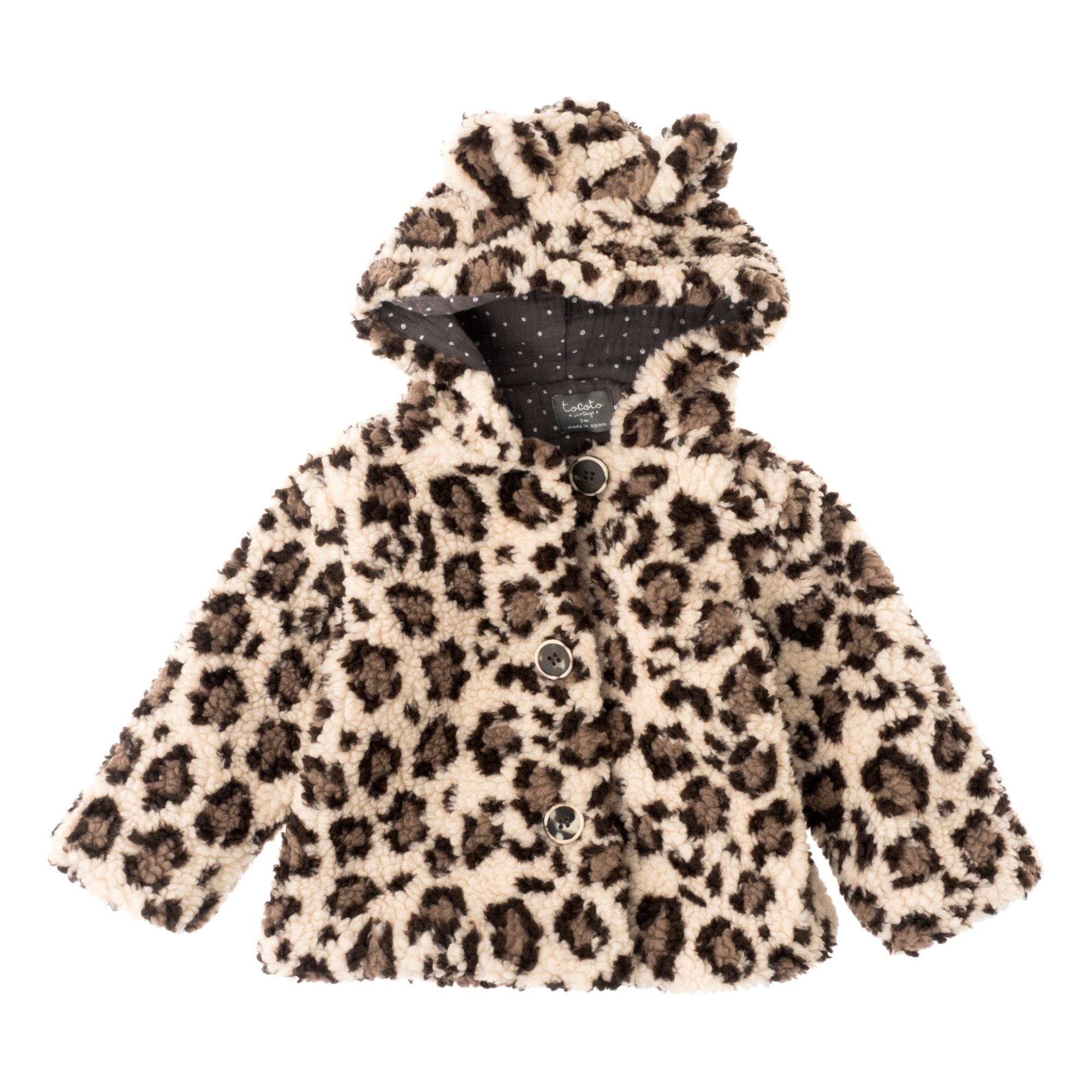 Leopard Print Coat | Beige- Imagen del producto n°0