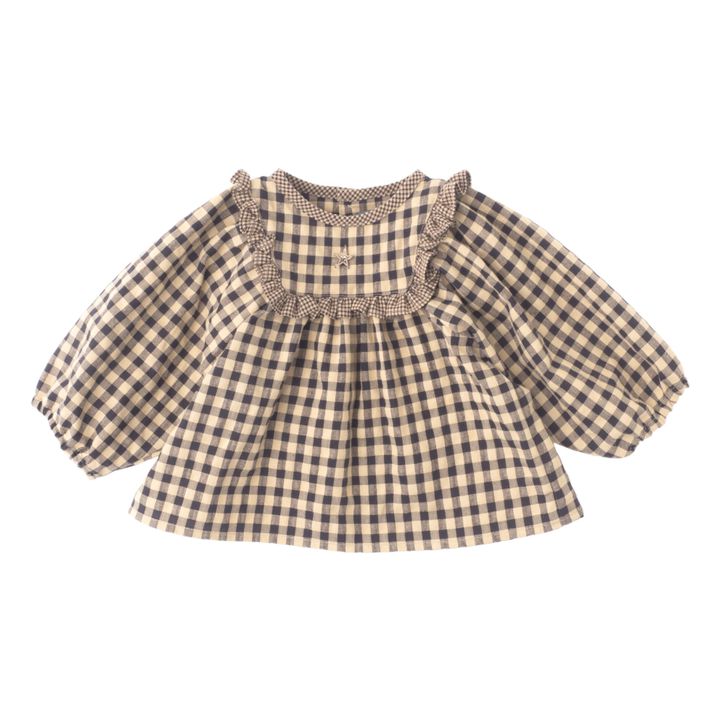 Checked Blouse | Beige- Product image n°0