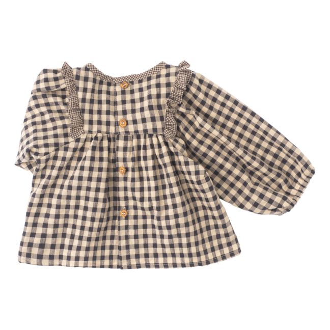 Checked Blouse | Beige