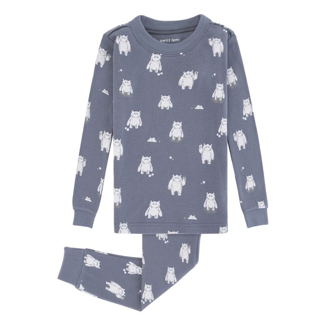 Yeti Two-Piece Pyjamas | Grey blue