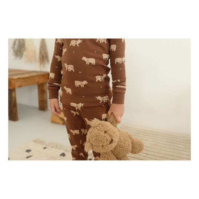 Bear Two-Piece Pyjama | Brown