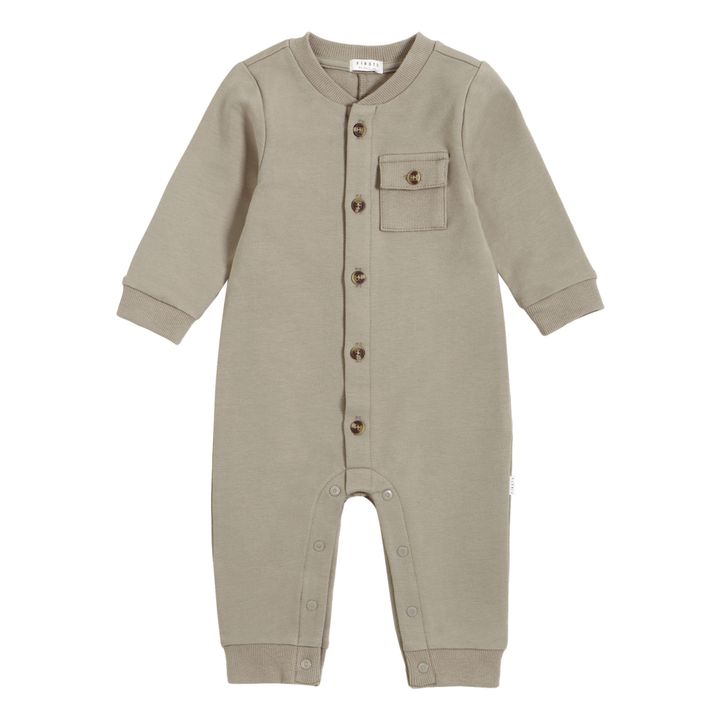 Buttoned Pyjamas | Pale green- Product image n°0