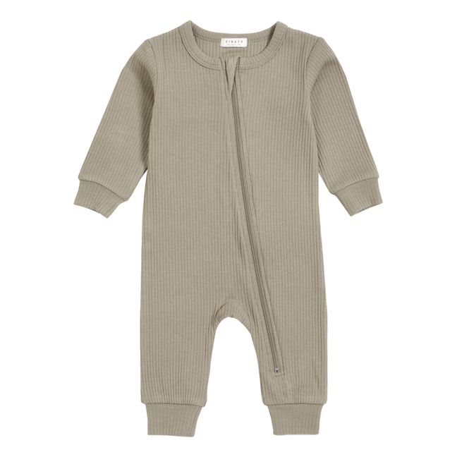 Einteiliger Pyjama Rib | Grau