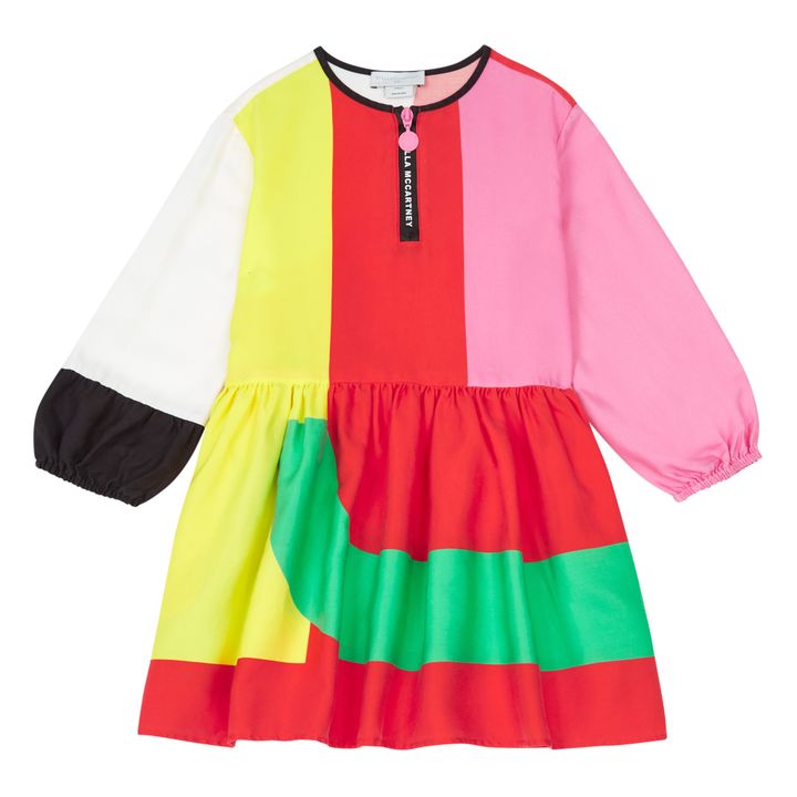Multicolour Tencel Dress | Red- Product image n°0
