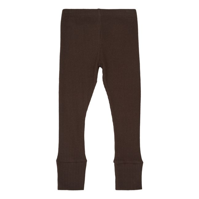 Organic Cotton Ribbed Leggings | Cioccolato