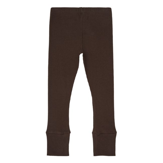 Organic Cotton Ribbed Leggings | Cioccolato