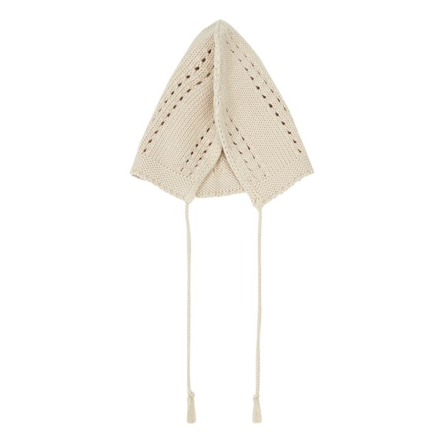 Cappello a maglia in cotone biologico Gnome | Beige