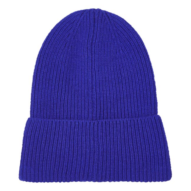 Solid Charli Wool and Cashmere Beanie Azul
