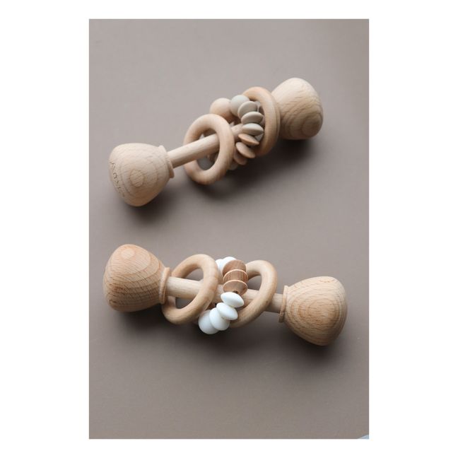 Hochet Cosmo II en bois de hêtre | Argile