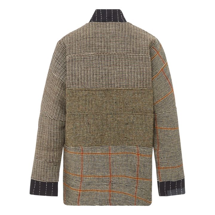 Overlord - Noragi Woollen Tweed, Sashiko and Bandana Kimono - Dark grey ...