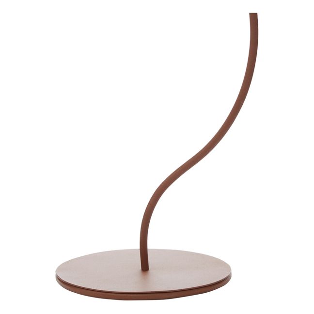 Lampadaire Kaa en métal et raphia | Brun