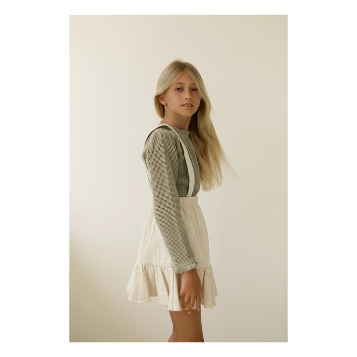 Romeo Organic Cotton Muslin Suspender Skirt | Crudo- Imagen del producto n°0