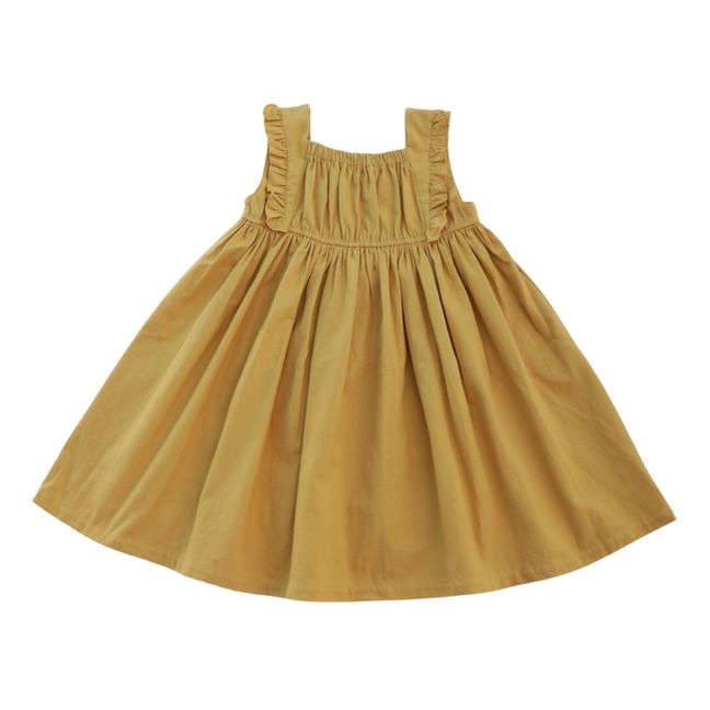 Vestido Penelope de algodón orgánico | Ocre