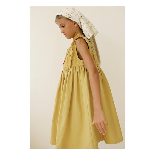 Vestido Penelope de algodón orgánico | Ocre