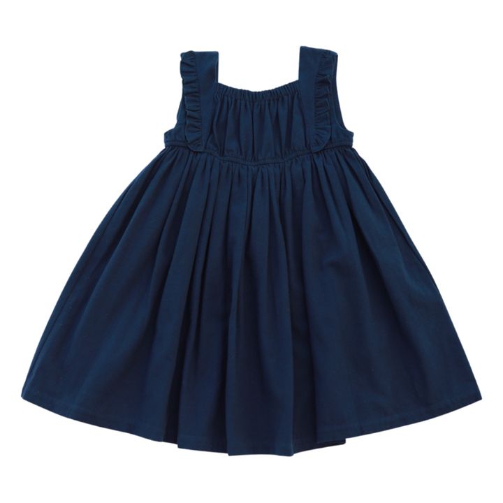 Penelope Organic Cotton Dress | Azul Marino- Imagen del producto n°0