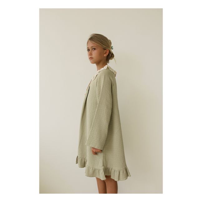 Robe Coton Bio Texturée Aafia | Sauge