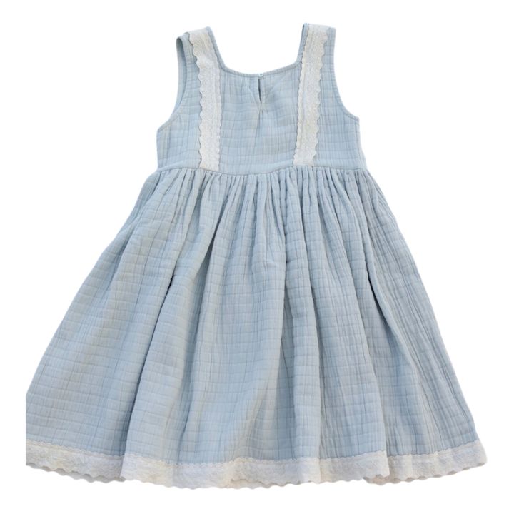 Jamilah Organic Cotton Muslin Dress | Azul Cielo- Imagen del producto n°0