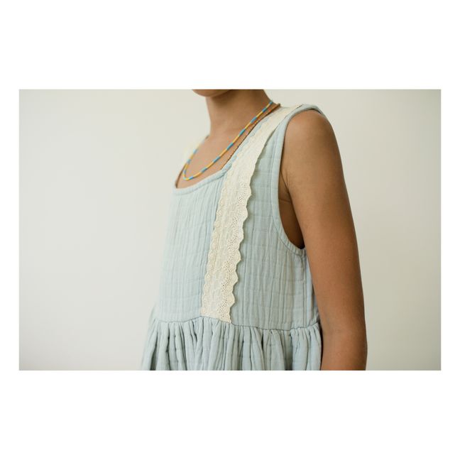 Jamilah Organic Cotton Muslin Dress | Hellblau