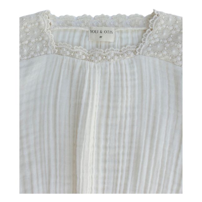 Blusa de gasa de algodón orgánico Dana | Crudo