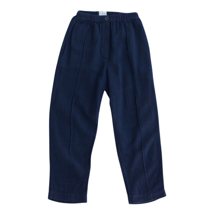 Hassan Linen Trousers | Navy- Produktbild Nr. 0