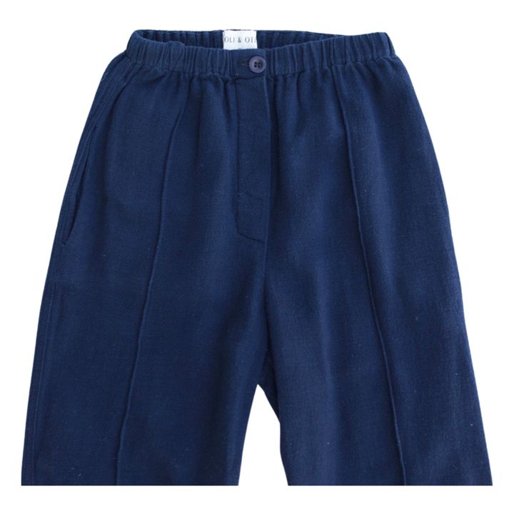 Hassan Linen Trousers | Navy- Produktbild Nr. 4