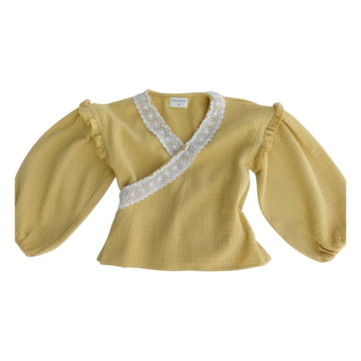 Rauf Organic Cotton Textured Blouse | Ochre- Product image n°0