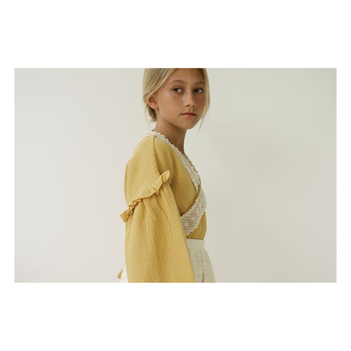 Rauf Organic Cotton Textured Blouse | Ocre- Imagen del producto n°2