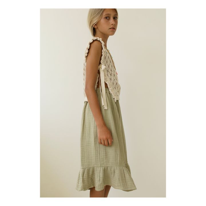 Claudia Organic Cotton Muslin Maxi Skirt | Salvia- Imagen del producto n°2