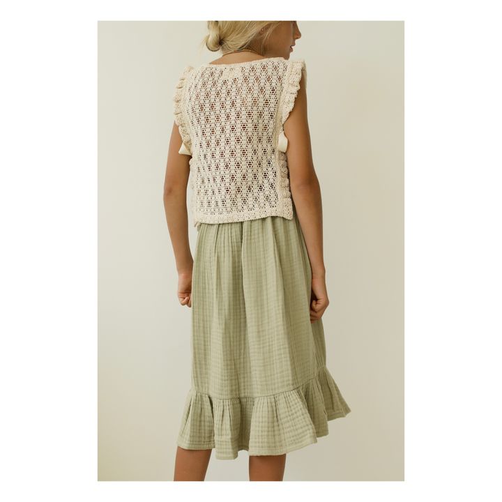 Claudia Organic Cotton Muslin Maxi Skirt | Salbei- Produktbild Nr. 3